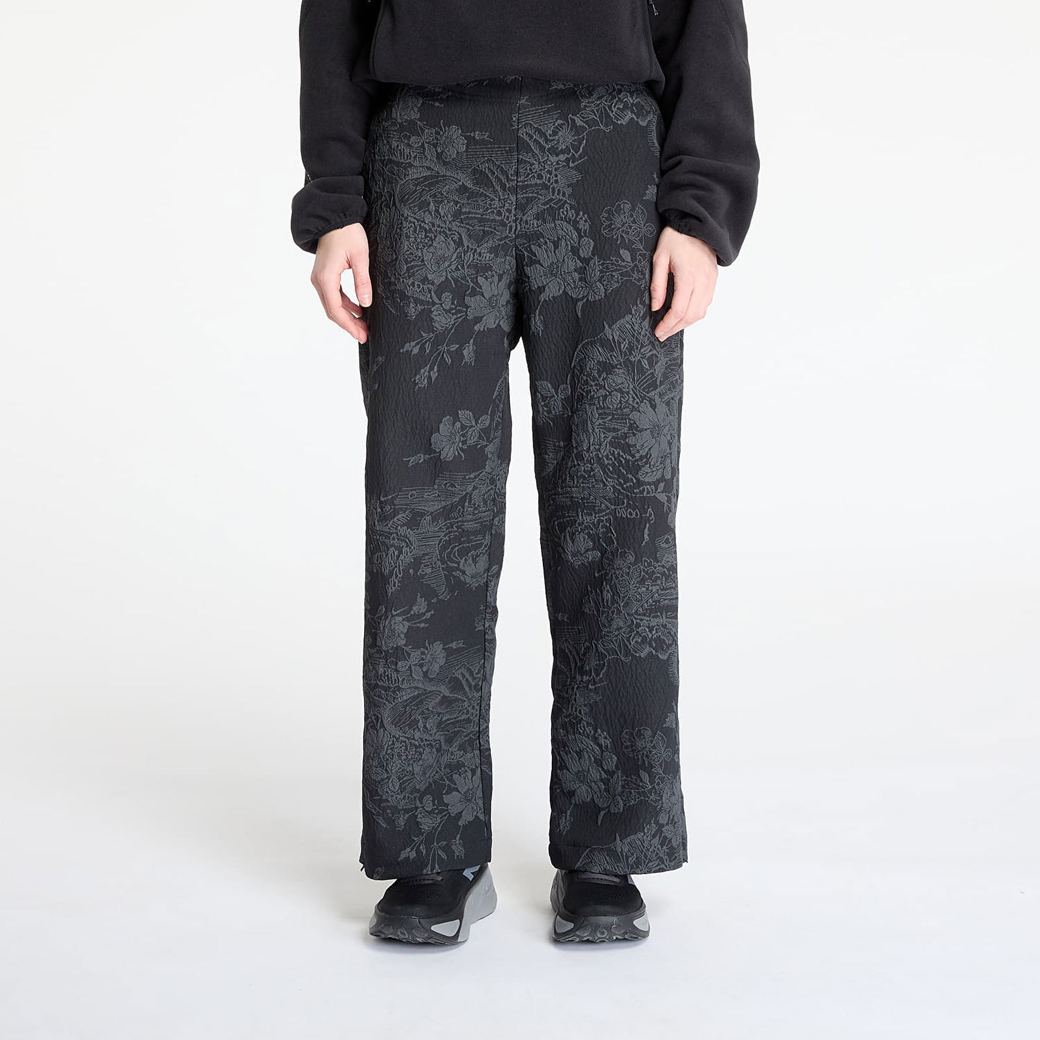 Панталони Nike Sportswear Collection Mid-Rise Jacquard Track Pants Черно | HF9588-010, 0