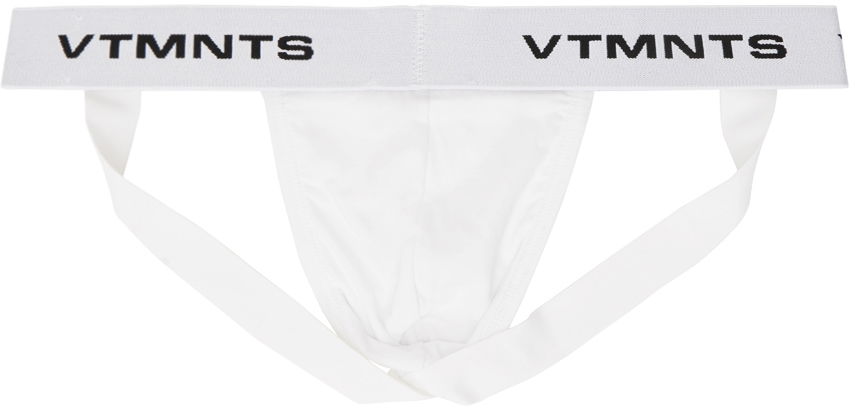 боди VETEMENTS Logo-Woven Jockstrap Бяло | VL22UN400W, 1