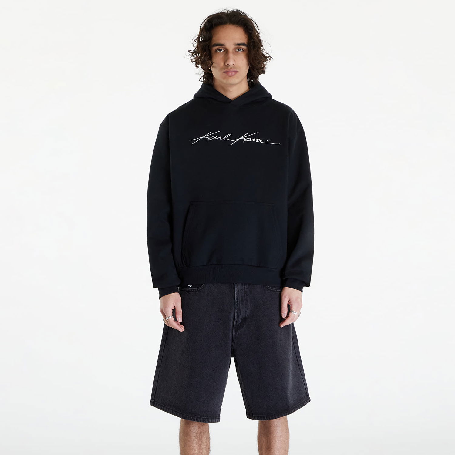 Суитчър Karl Kani Autograph Heavy Sweat OS Hoodie Black Черно | KM241-060-2, 0
