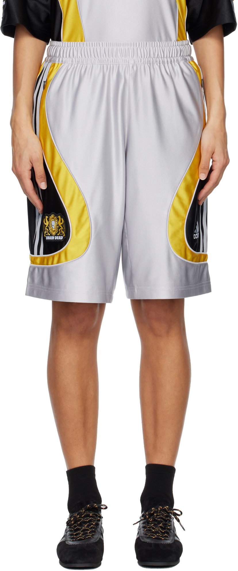 Къси панталони adidas Originals Brain Dead Edition Ribbed Elastic Waistband Jersey Shorts Многоцветен | JY7962
