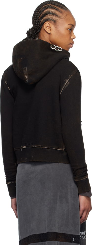 Суитчър We11done We11done Pierced Zip-Up Hoodie Черно | WD-TJ0-25-821-U-BK, 2