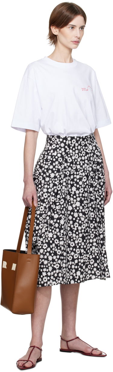 Голяма пазарска чанта Marni Small Leather Museo Patches Tote Кафяво | SHMP0111U0 P6483, 3