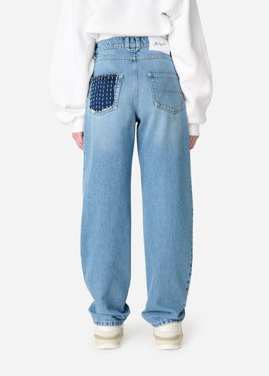 Relaxed Fit Patchwork Jeans, 6