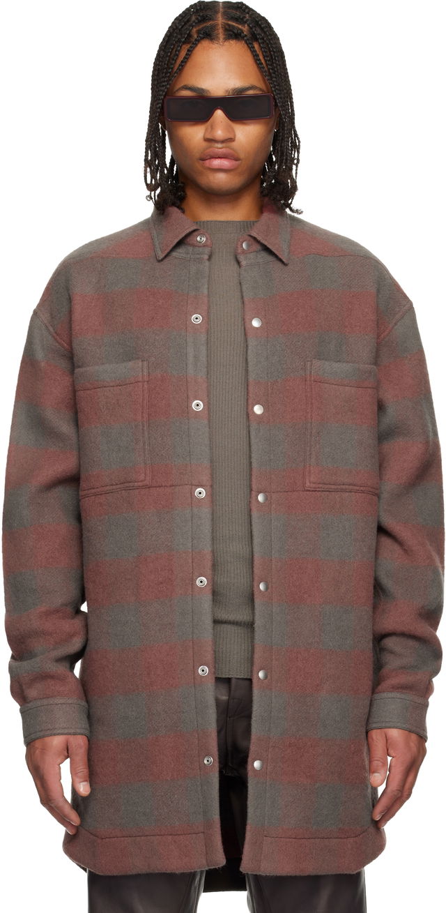 Concordians Oversized Plaid Flannel Overshirt with Chest Pockets