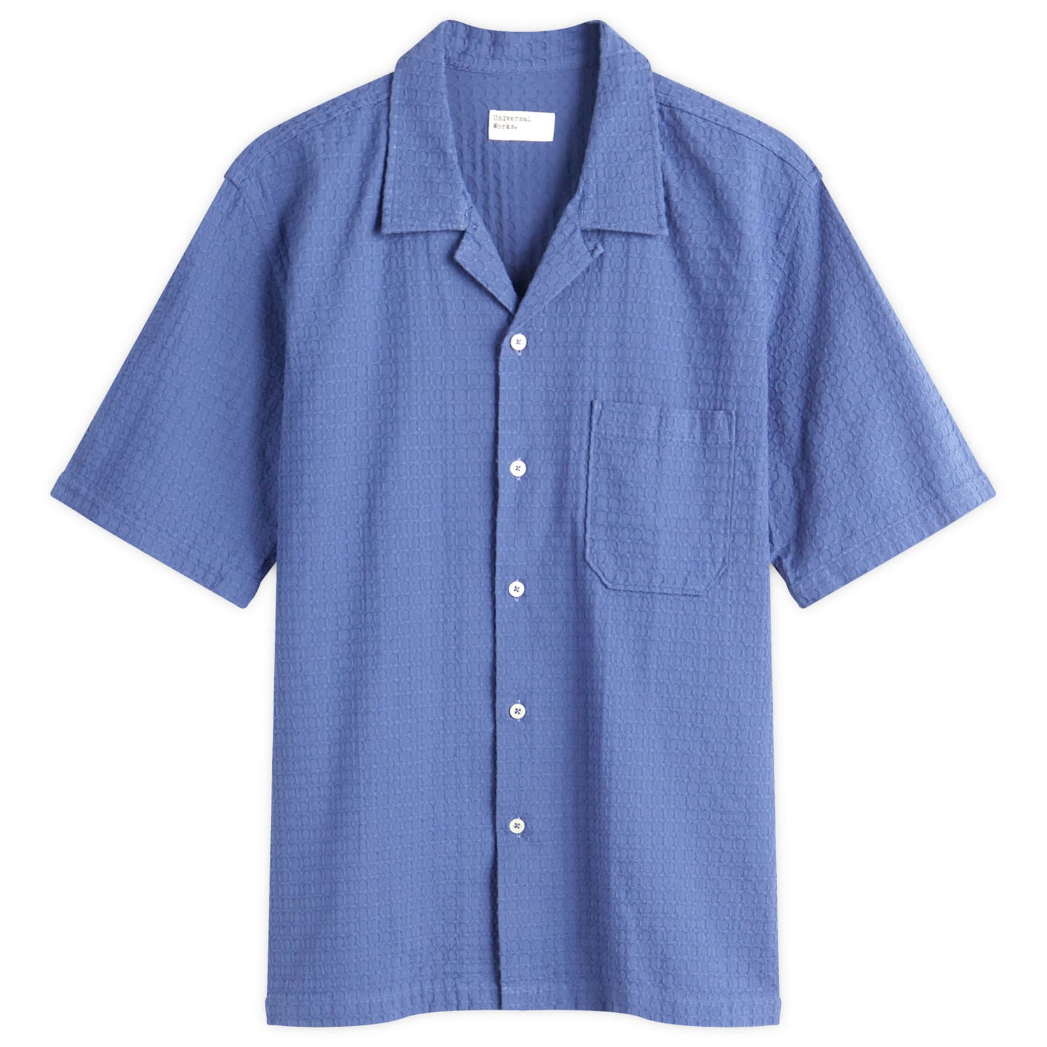 Риза Universal Works Universal Works Delos Road Shirt, Large Синьо | 32676-BLU, 0
