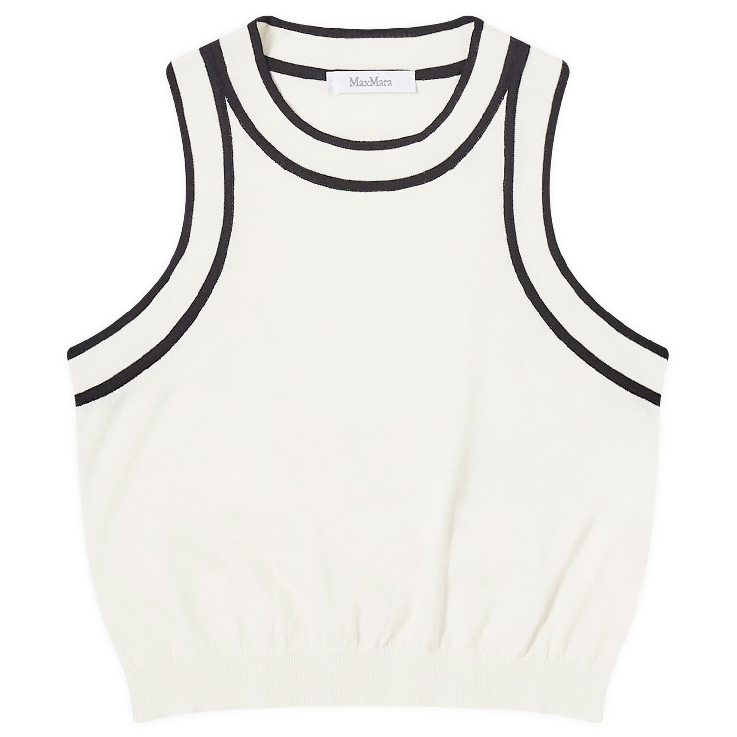 Потник Max Mara Ruggero Knitted Vest Top, Size Large Бяло | 2411361062600-007, 0
