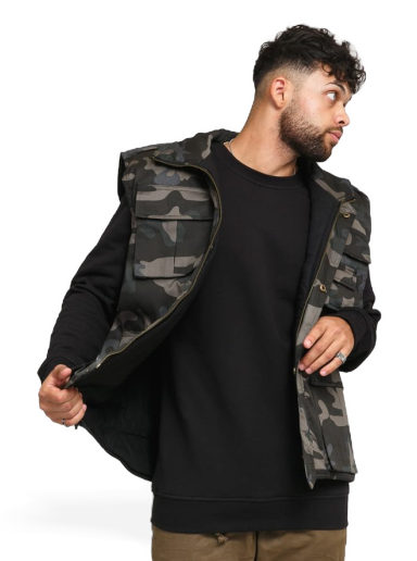 Жилетка Urban Classics Ranger Vest Сиво | BD4014 Dark Grey Camo