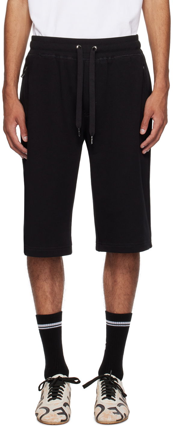 Black Plaque Shorts