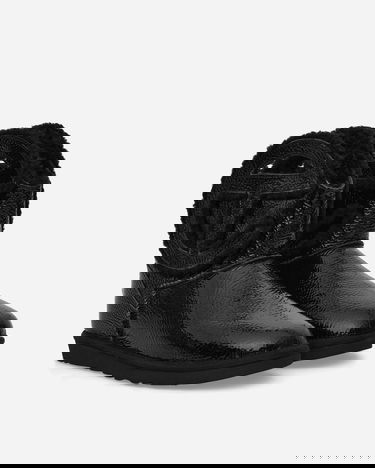 Кецове и обувки UGG Telfar Logo Mini Crinkle Leather Boots Black Черно | 1155790 BLK, 2