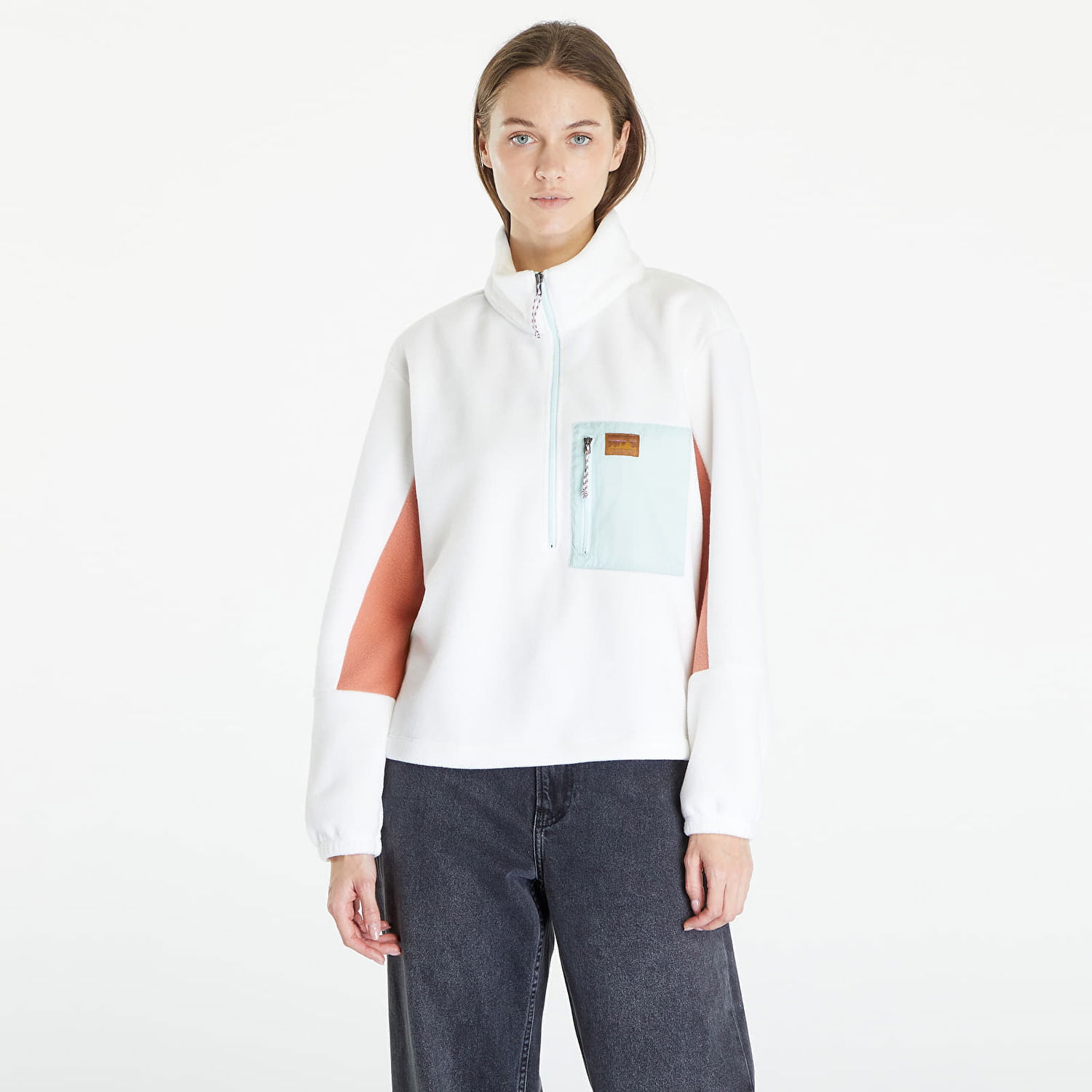 Суитчър Patagonia Microdini 1/2 Zip Pullover Hoody Birch White Бяло | 26260 BCW, 0