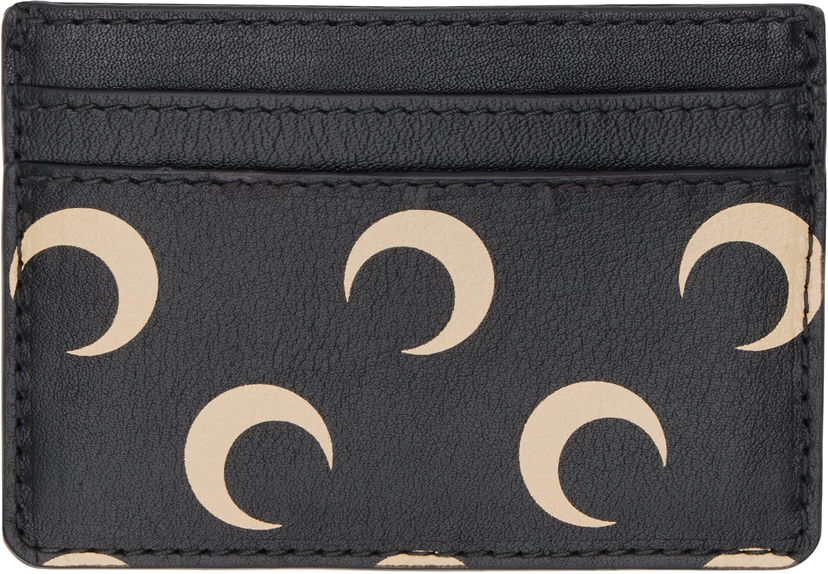 Портфейл Marine Serre Leather Card Holder with Moon Print Черно | ULG008A