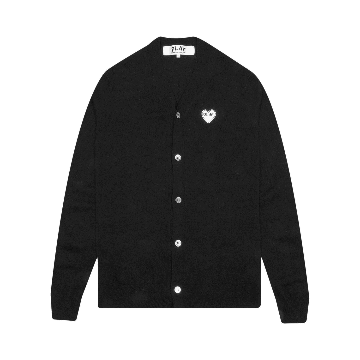 Пуловер Comme des Garçons PLAY V-Neck Cardigan Черно | AZ N062 051 1, 0