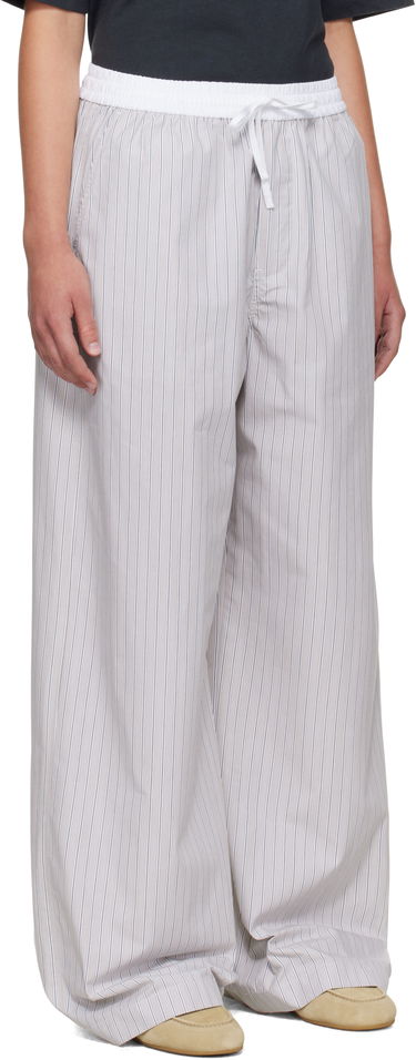 Панталони Acne Studios Acne Studios Striped Trousers Бяло | CK0128-, 4