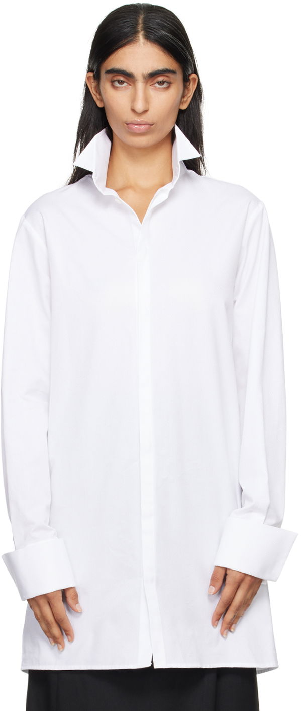 Риза Maison Margiela Spread Collar Shirt Бяло | S62DT0032 M35231, 0