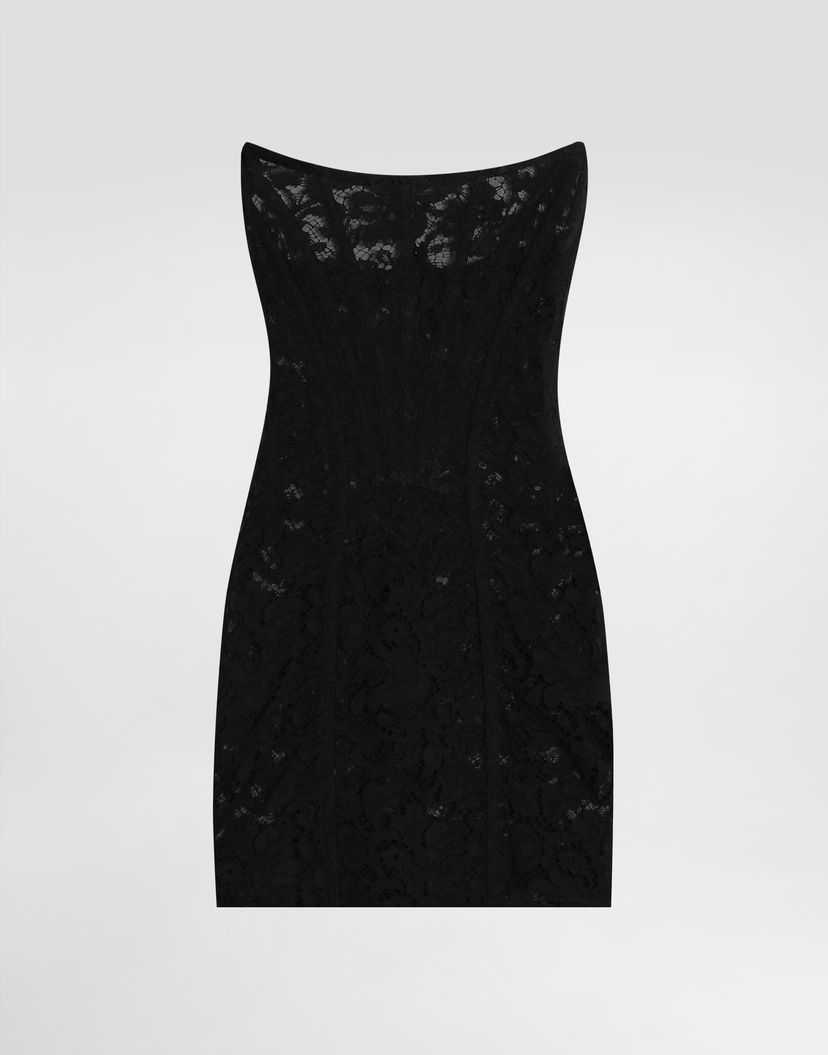 Pокля Dolce & Gabbana Dolce & Gabbana Cordonetto Lace Corset Dress Черно | F6JMXTHLM5EN0000