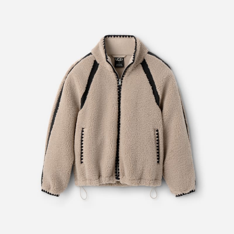 Яке UGG Nikia Crochet Trim Fluff Jacket Бежово | 1161670-PUTT