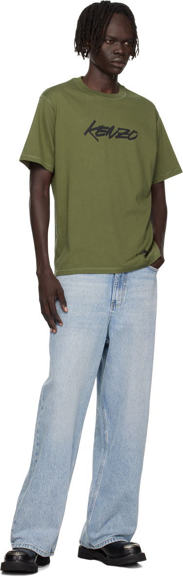 Тениска KENZO Kenzo Paris Futura 2000 Edition Cotton T-Shirt Зелено | FF65TS2524SG, 3