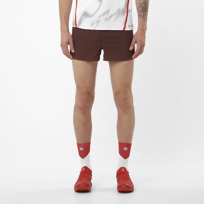 Къси панталони Salomon S/Lab Speed 3" Running Shorts Кафяво | LC2692600