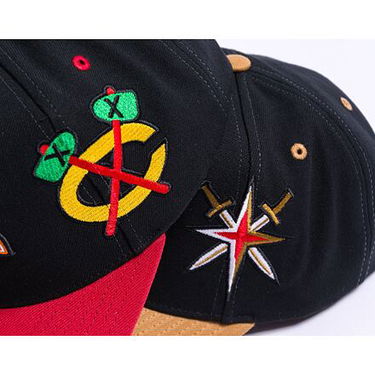 Шапка с козирка Mitchell & Ness Overbite Pro Snapback Chicago Blackhawks Black Черно | HHSS7311-CBHYYPPPBLCK, 6