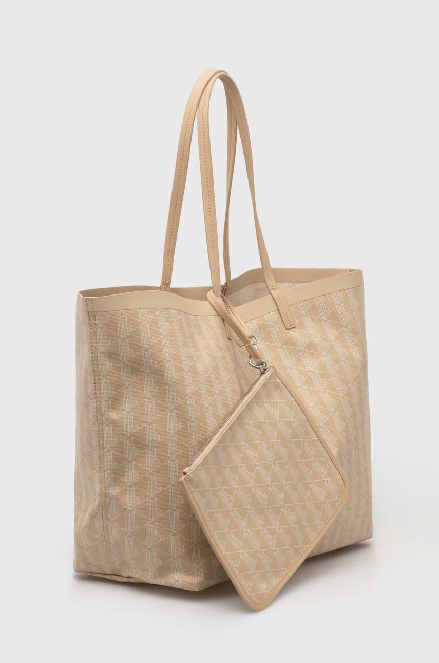Голяма пазарска чанта Lacoste Beige Shopper Bag With Pouch Бежово | NF4345ZE, 1