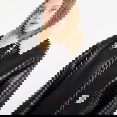 Яке бомбър Carhartt WIP Shepton Faux Leather Sherpa Collar Jacket Черно | I035974.1LMXX, 1