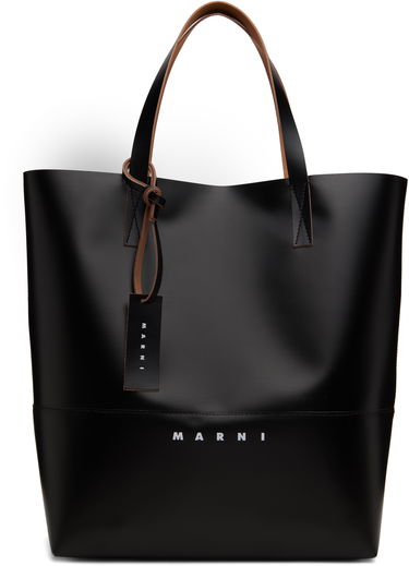Голяма пазарска чанта Marni Marni Printed-Logo Tote Bag Черно | SHMQ0037A1 P5769, 0