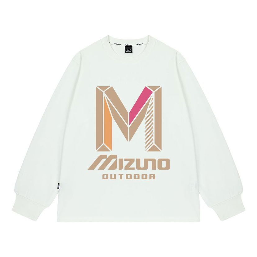 Суитчър Mizuno Graphic Print Casual Long Sleeve T-shirt Бяло | A2CA2A80
