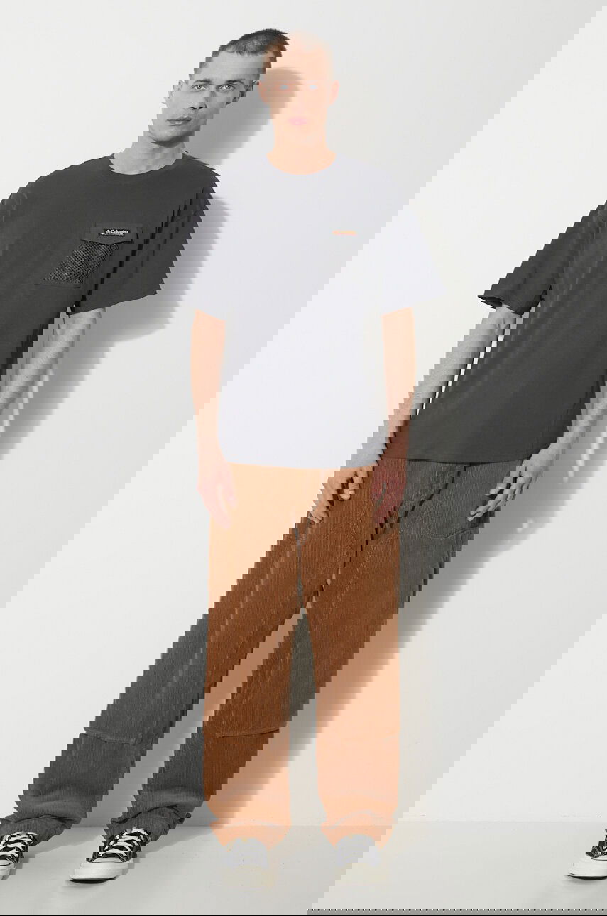 Тениска Columbia Painted Peak T-Shirt with Utility Mesh Pocket Сиво | 2074481, 1