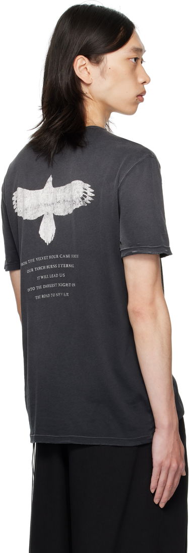 Тениска Ann Demeulemeester Ann Demeulemeester Eternal Eagle Baptist Distressed T-Shirt Черно | B0013414-FA638-098, 2