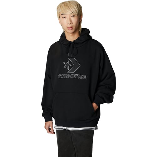 Суитчър Converse Large Logo Star Chevron Hoodie Черно | 10024915-A01, 0