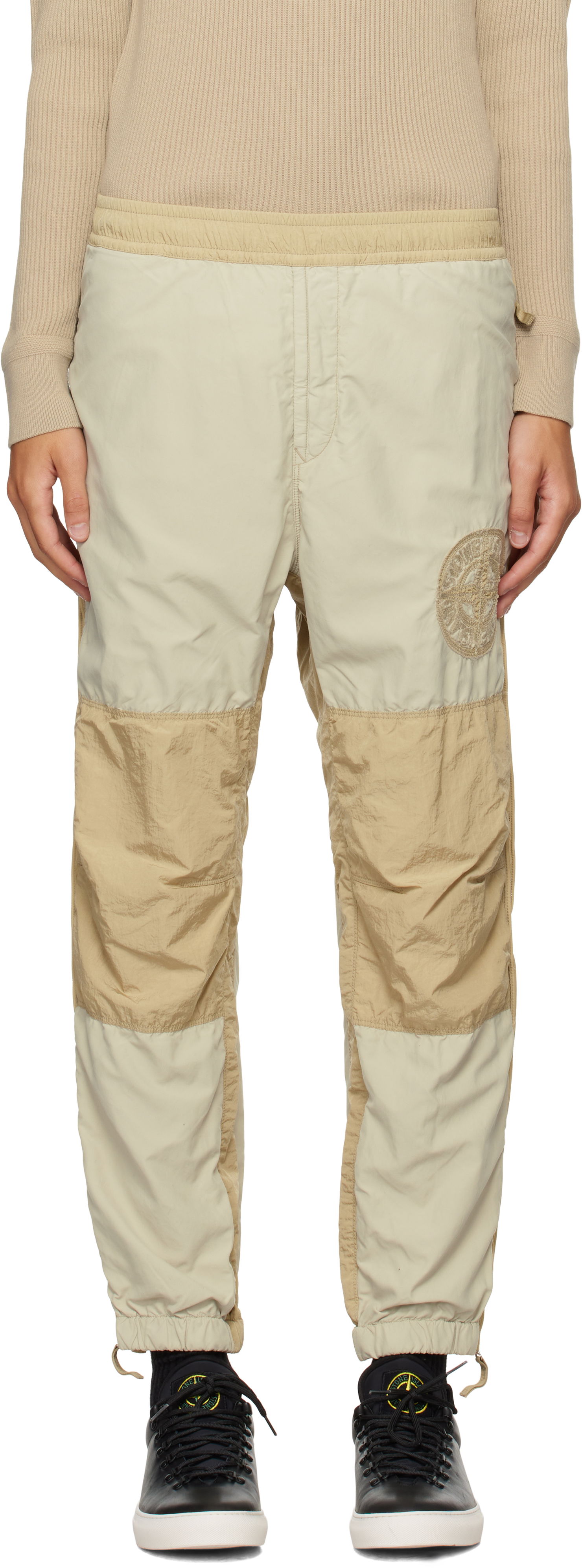 Спортни панталони Stone Island Brushed Nylon Sweatpants Бежово | 8115308M4, 0