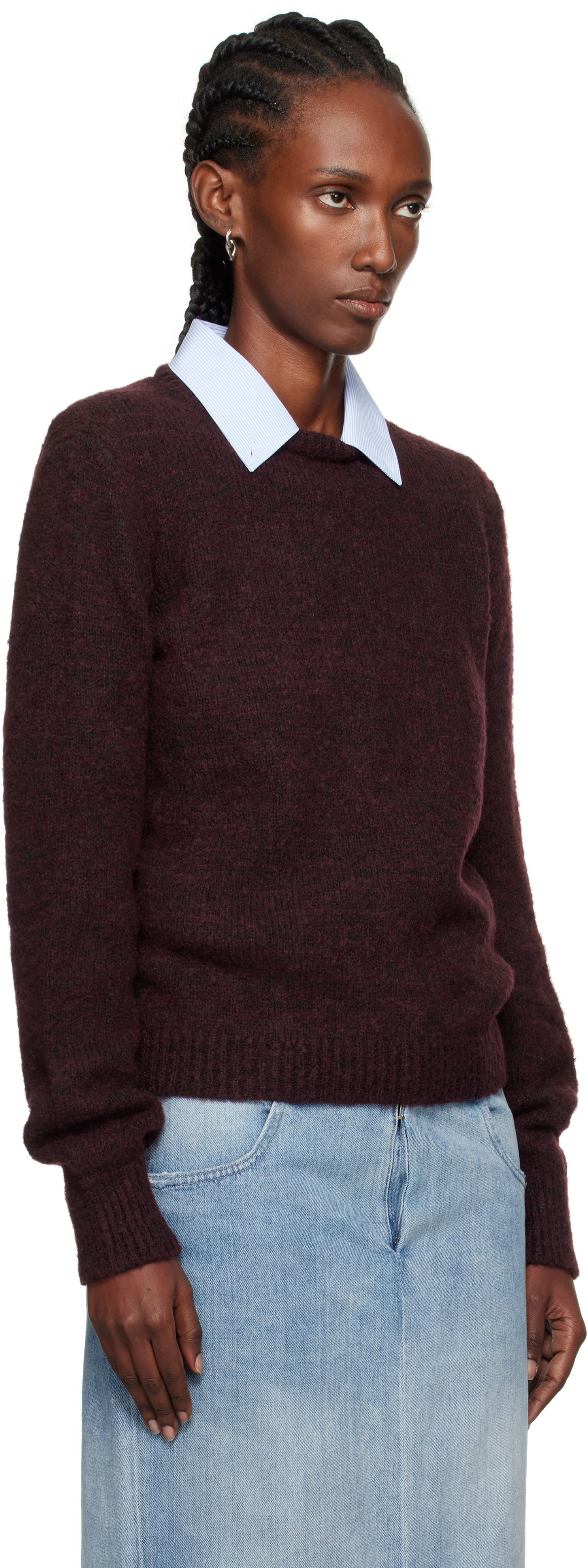Пуловер Maison Margiela Maison Margiela Crewneck Sweater Бургунди | S51HL0026 M13154, 1