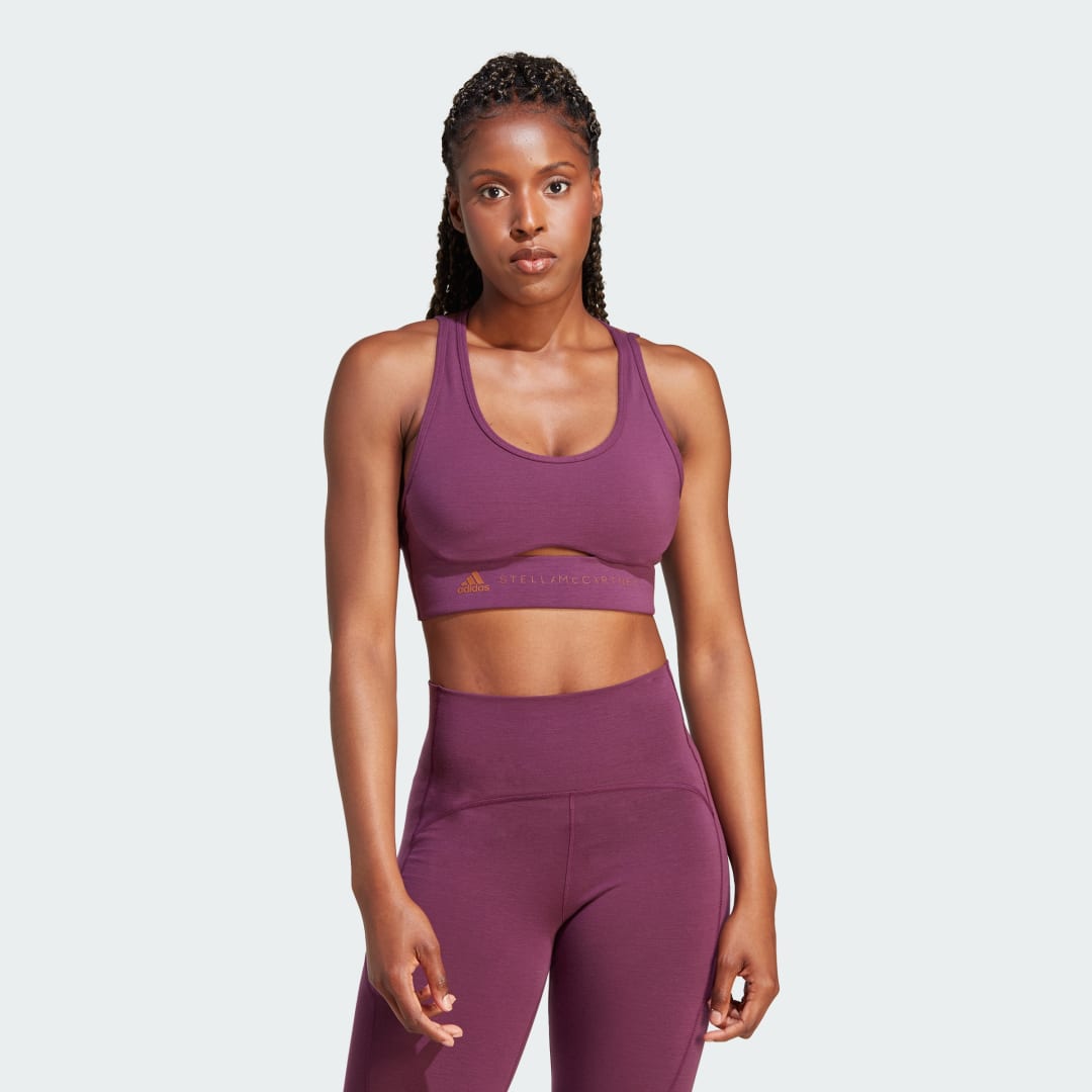 Сутиен adidas Performance by Stella McCartney TrueStrength Medium-Support Bra Лилаво | IK9087, 0
