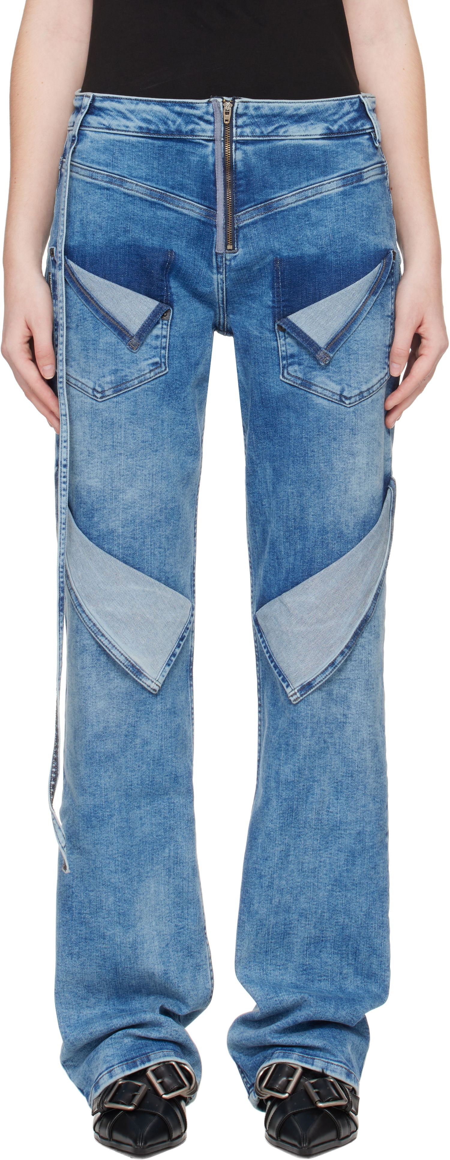 Дънки Ottolinger Ottolinger Loose Fit Jeans Синьо | 117-202817-02, 0