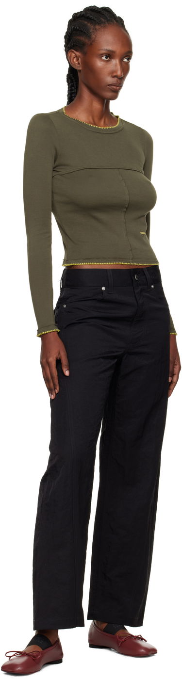 Тениска Eckhaus Latta Eckhaus Latta Lapped Baby Crewneck T-Shirt Зелено | 9100-EL-PF25-CE -, 3