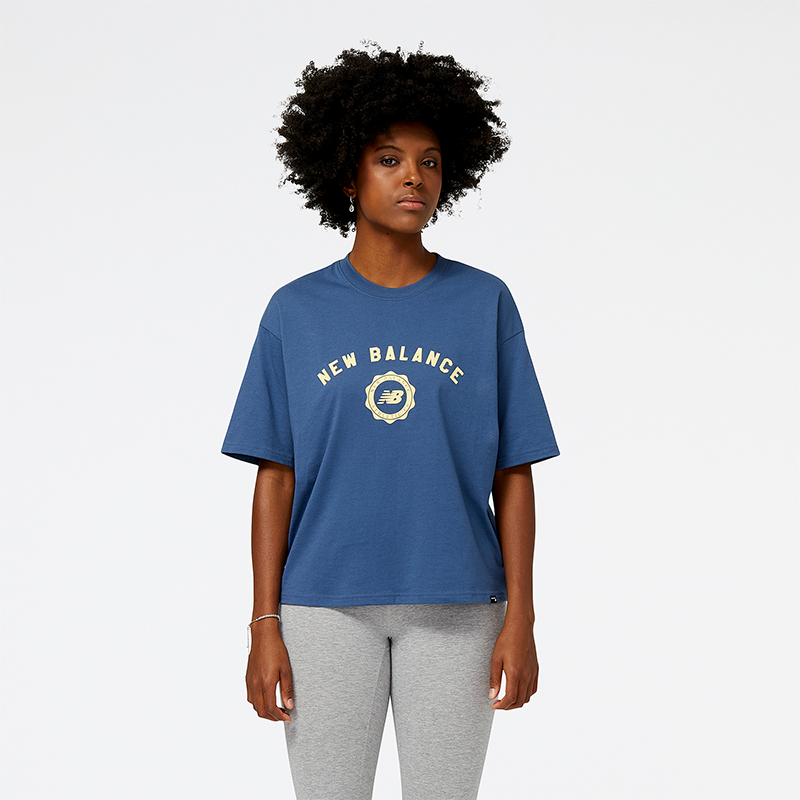 Тениска New Balance T-shirt Синьо | WT31800VTI, 0
