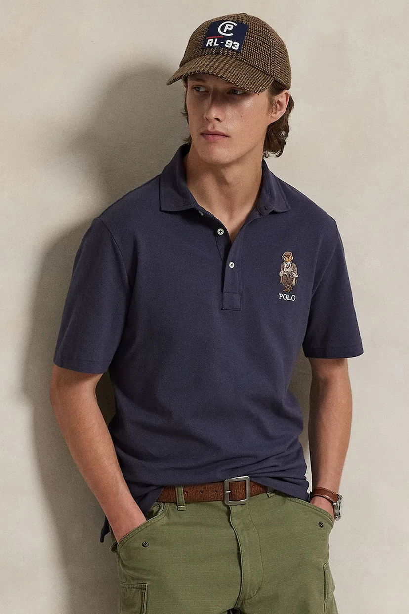 Поло тениска Polo by Ralph Lauren Polo Ralph Lauren Polo Shirt with Appliqué Тъмно синьо | 710P00083