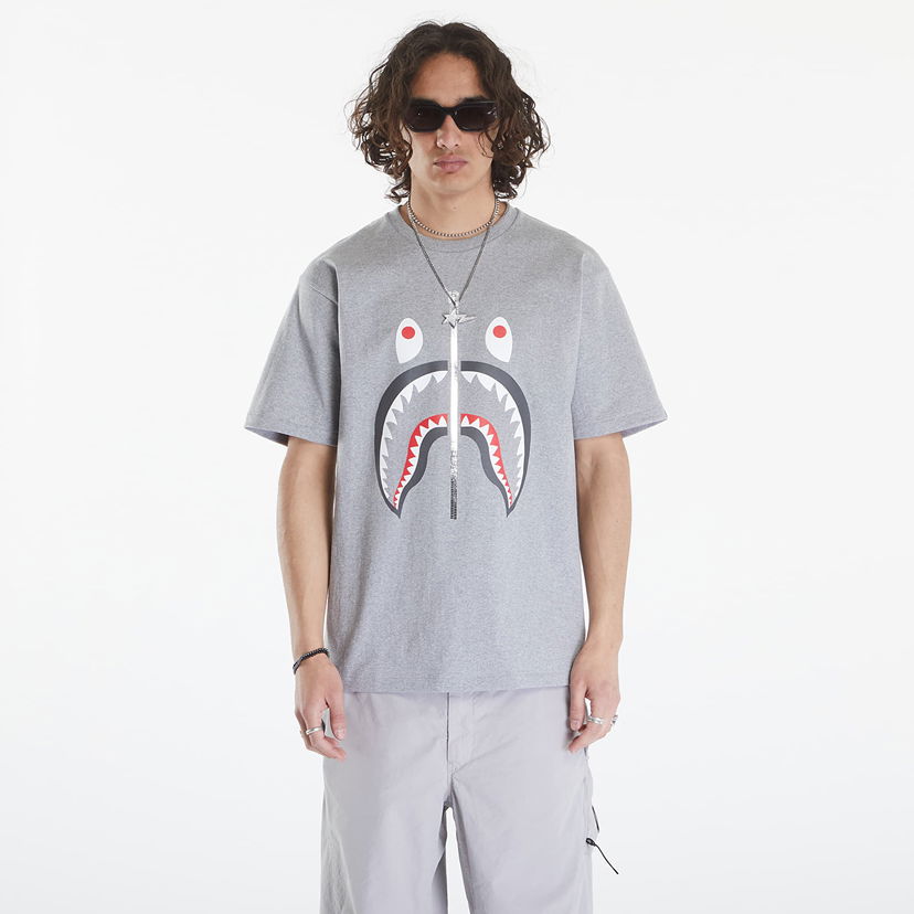 Тениска BAPE A BATHING APE Shark Tee Gray Сиво | 001TEK301003M GRA