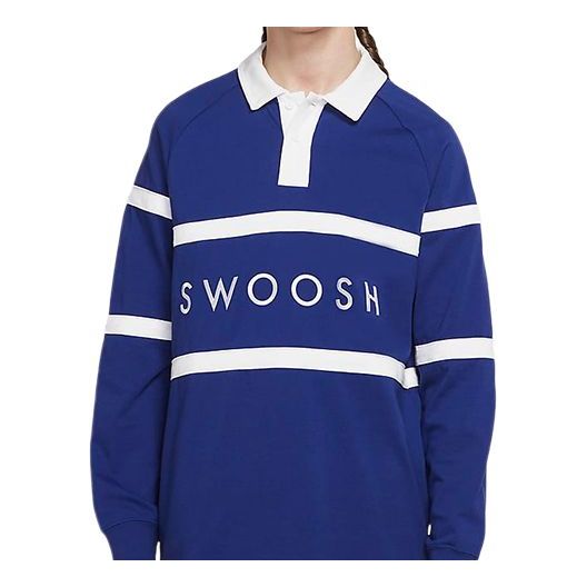 Поло тениска Nike Nike Alphabet Embroidered Rugby Polo Shirt Синьо | CV0169-455, 0