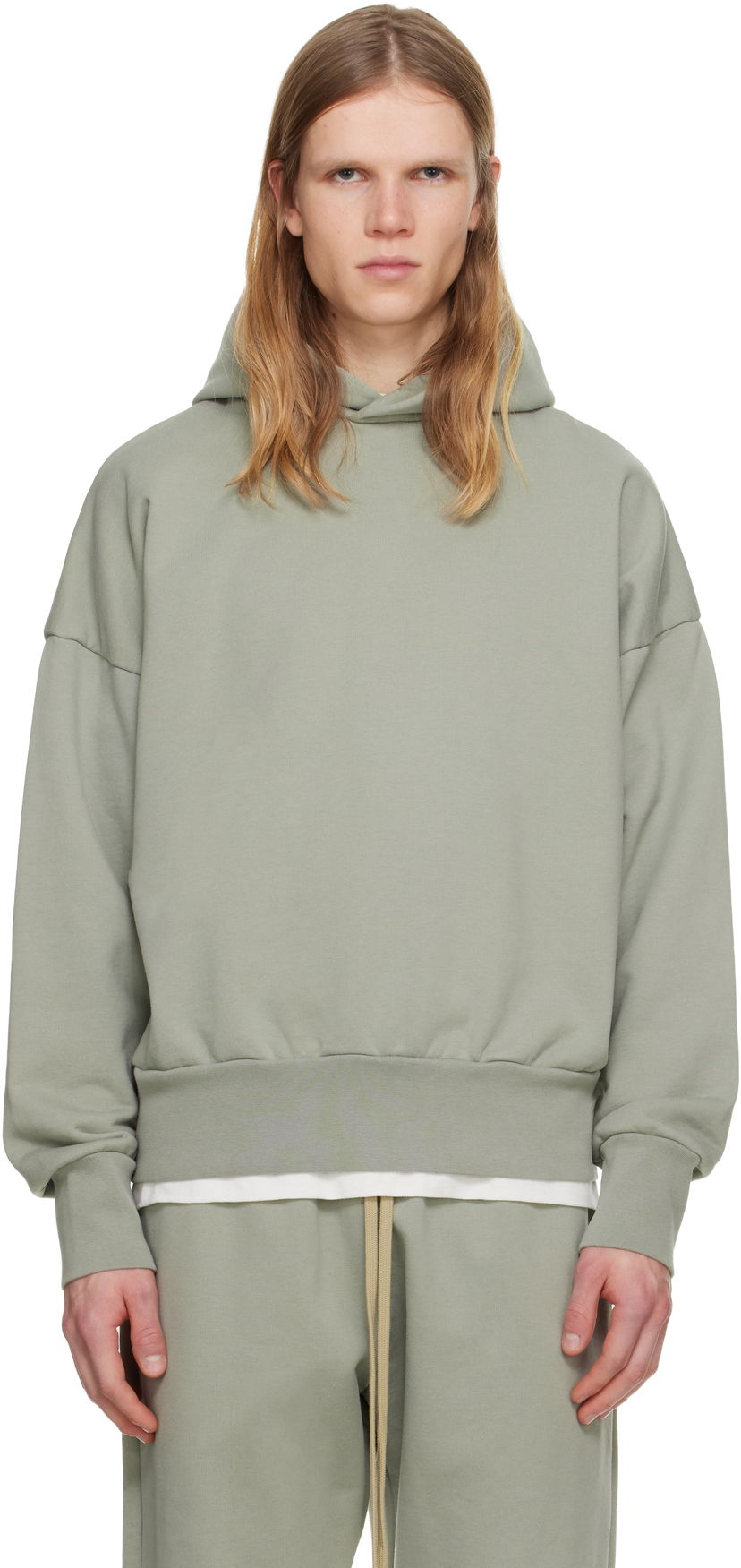 Суитчър Fear of God Fear of God Relaxed-Fit Cotton Hoodie Зелено | FG25FW12-121TER-974