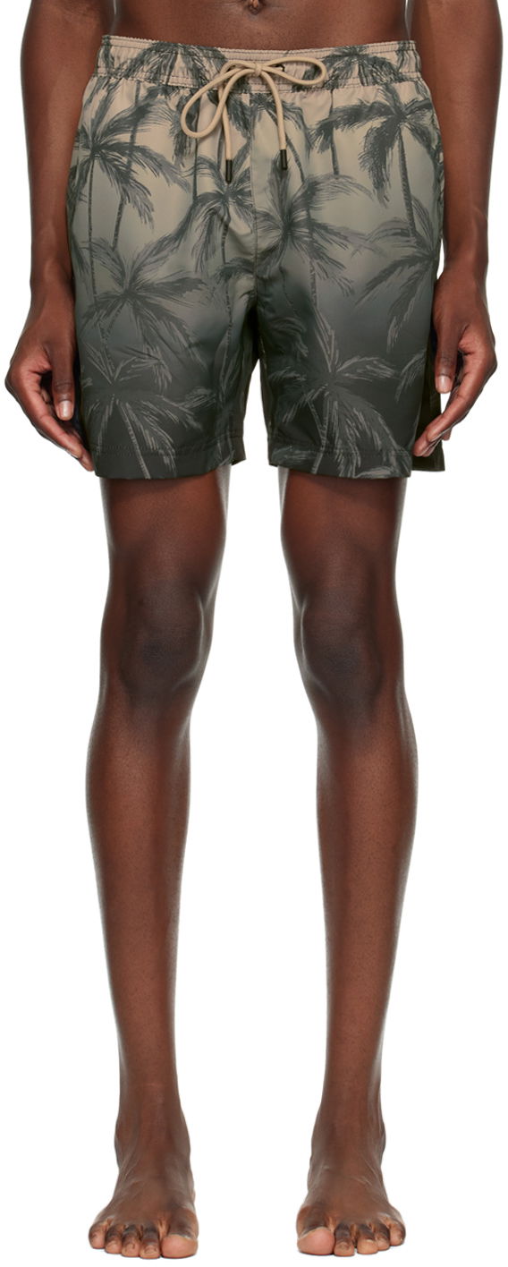 Къси панталони BOSS Khaki Printed Swim Shorts Сиво | 50520506