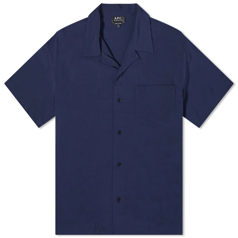 Риза A.P.C. Lloyd Vacation Shirt Тъмно синьо | VIAJA-H12495-IAK