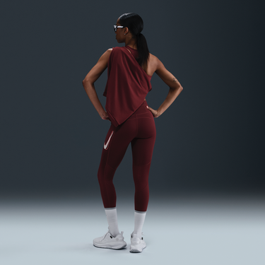 Клинове Nike Fast 7/8 Mid-Rise Leggings Бургунди | HV8555-619, 3