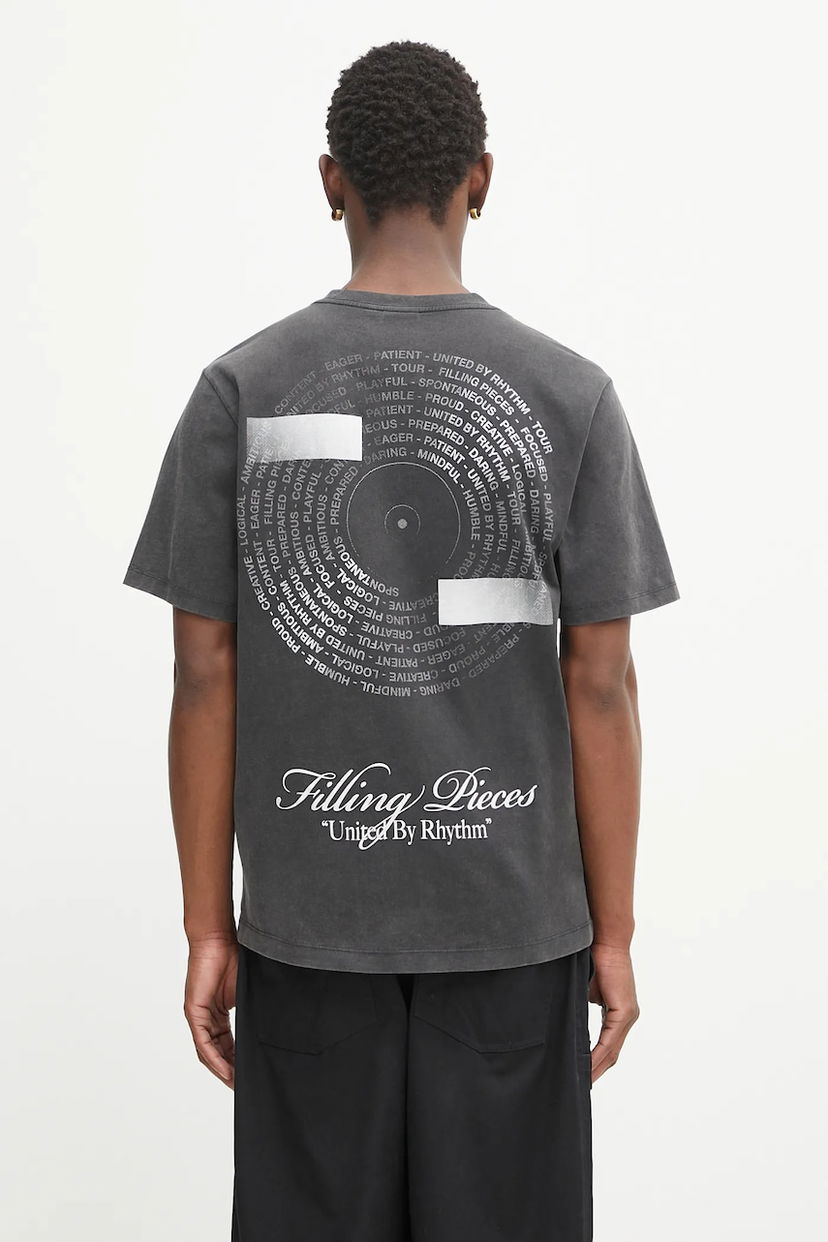 Тениска Filling Pieces Filling Pieces Vinyl Graphic T-Shirt Черно | 422520500240