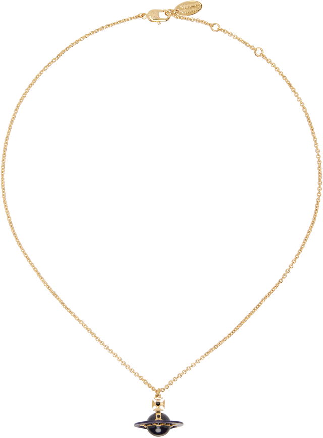 Gold Orb Pendant Necklace