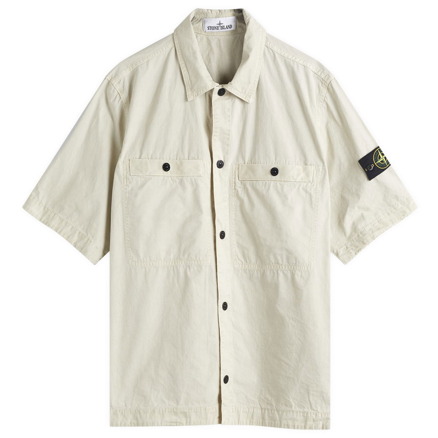 Риза Stone Island Old Effect Short Sleeve Overshirt, Size Large Бежово | K1S151200029-V0195, 1