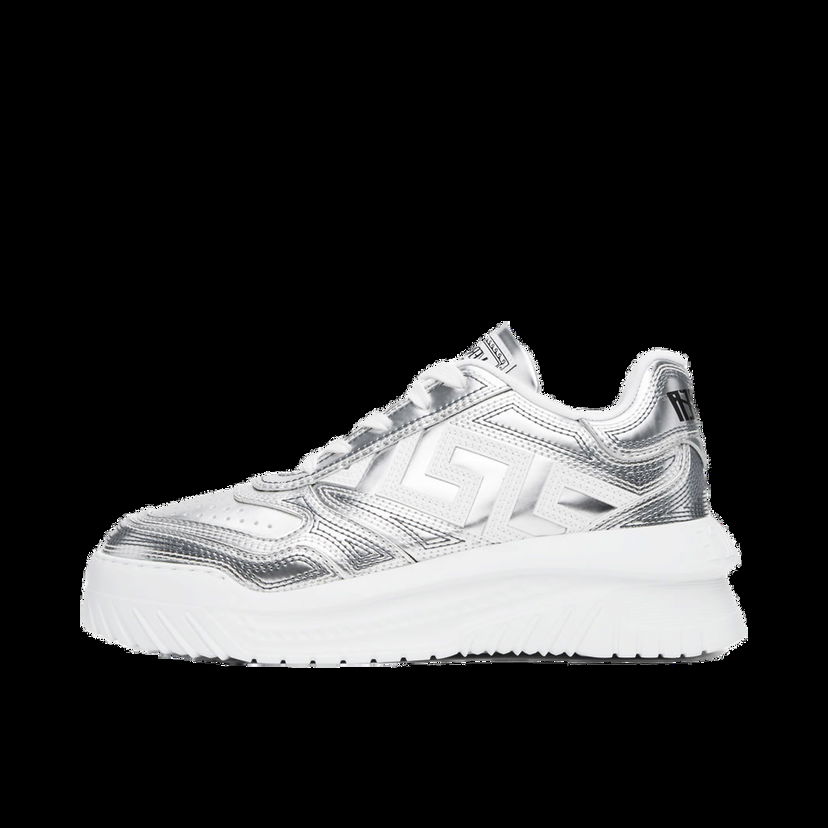 Кецове и обувки Versace Silver & White Metallic Greca Oddisea Sneakers Металик | 1008124_1A10367