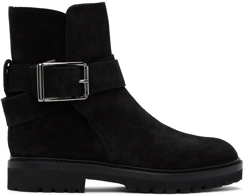 Облекло Manolo Blahnik Manolo Blahnik Hather Suede Ankle Boots Черно | 323-2540-0002, 0