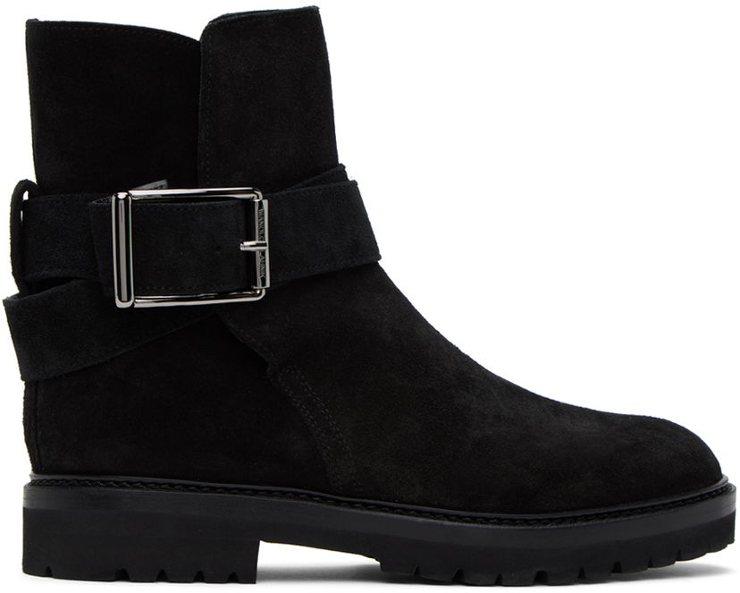Облекло Manolo Blahnik Manolo Blahnik Hather Suede Ankle Boots Черно | 323-2540-0002