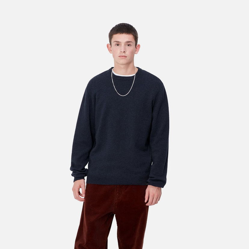 Пуловер Carhartt WIP Crewneck Relaxed Fit Sweater Синьо | I033917_9